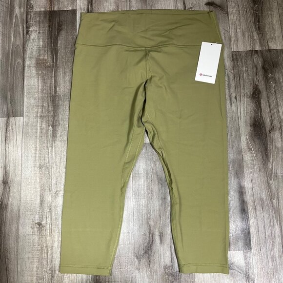 Lululemon Athletic Align HR Crop Yoga Pants Bronze Green NWT Women’s Size 18 - Picture 1 of 6